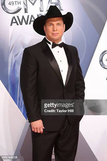 Garth Brooks attends the 49th annual CMA Awards at the Bridgestone Arena on November 4, 2015 in Nashville, Tennessee.