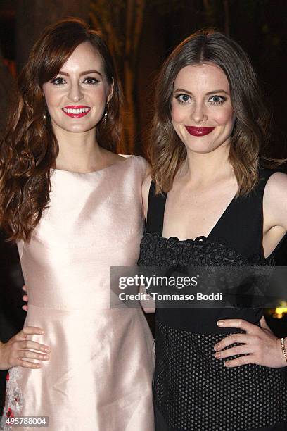 Actresses Ahna O'Reilly and Gillian Jacobs attend the Lela Rose Los Angeles Dinner on November 4, 2015 in Los Angeles, California.