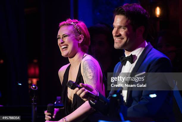 Rumer Willis and Tye Blue perform in concert at 54 Below on November 4, 2015 in New York City.