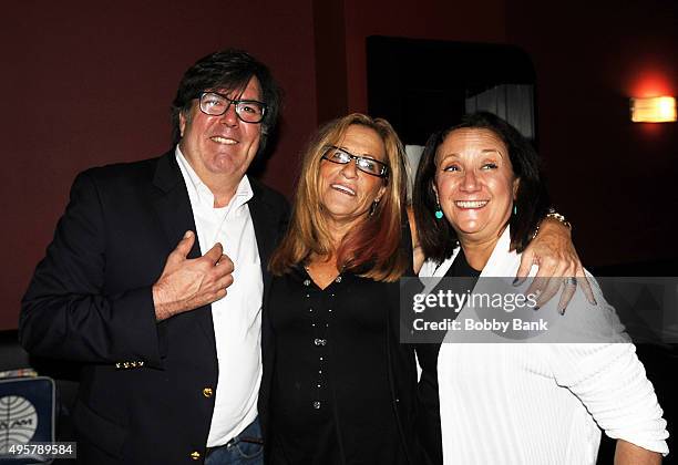 Kevin Meaney, Michelle Balan and Nancy Lombardo attends Michelle Balan's Birthday Bash at Gotham Comedy Club on November 4, 2015 in New York City.