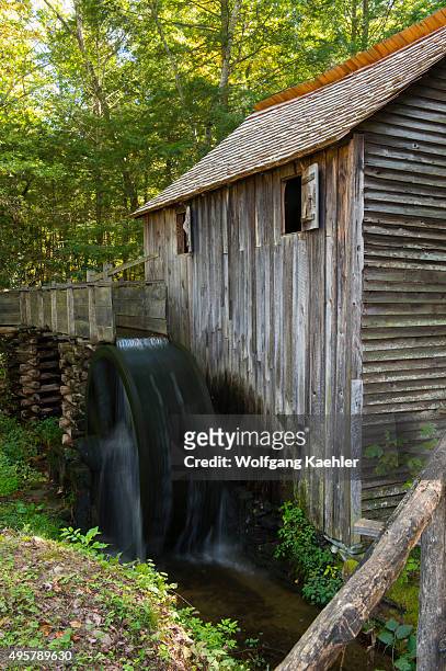 The John P. Cable Grist Mill in Cades Cove, Great Smoky Mountains National Park in Tennessee, USA, was built in the early 1870s.