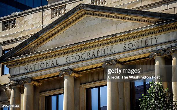 View of the front of the original National Geographic building at 16th & M, NW. The National Geographic will shift to for-profit status with a...