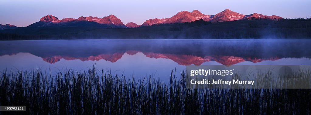 Little Redfish Lake at sunrise located in the heart of the Sawtooth National Recreation Area in central Idaho.