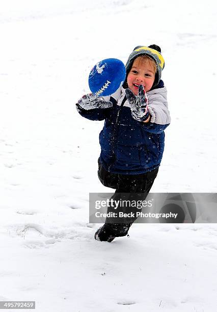 winter football - catching snow stock pictures, royalty-free photos & images