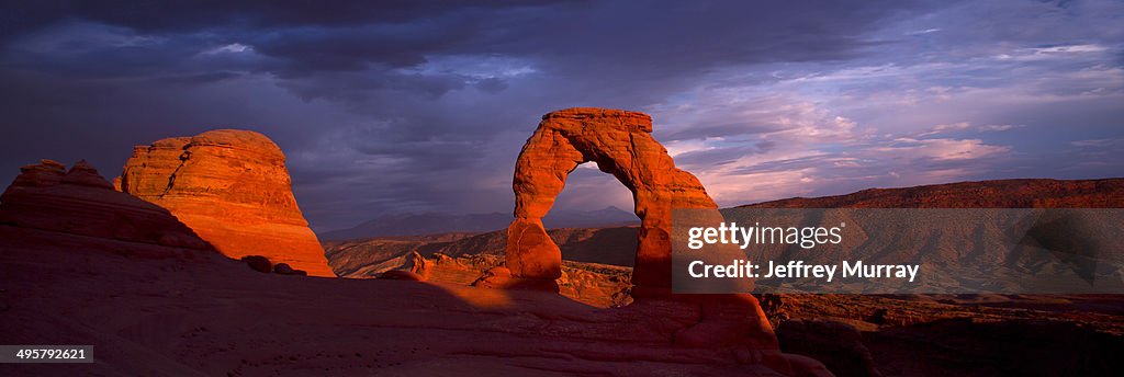 Delicate Arch located in Arches National Park near Moab, Utah, United States.