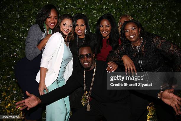 Roe Williams, Erin Harris, Dia Simms, Ericka Pittman, Marilyn Van Alstyne and Sean "Diddy" Combs at Butter on November 5, 2015 in New York City.