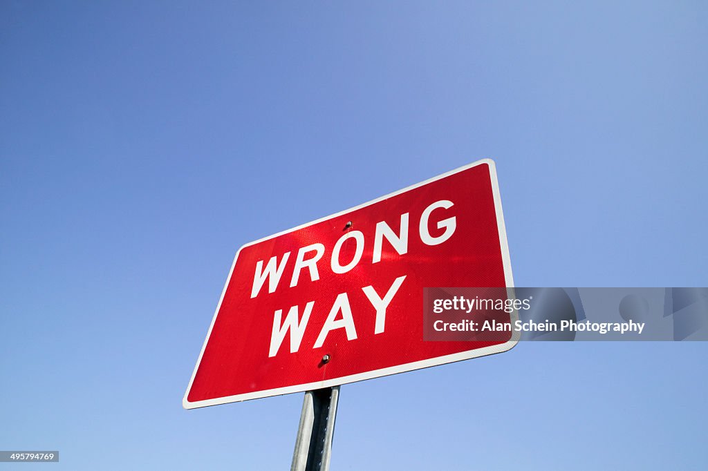 Traffic sign 'Wrong way'