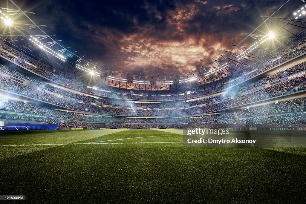 Dramatic soccer stadium