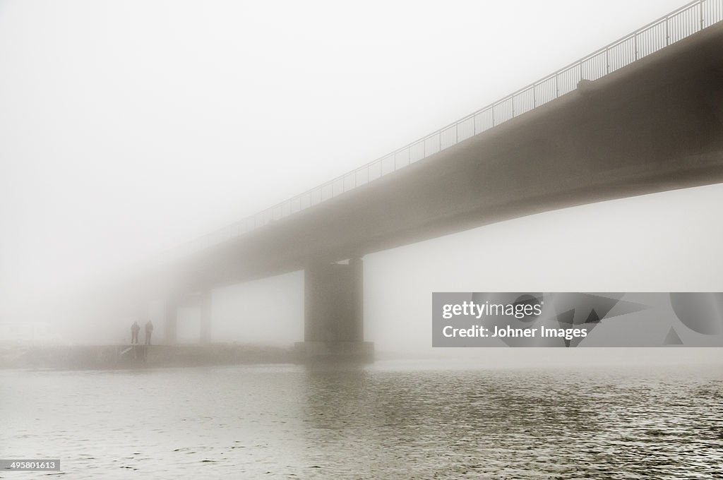 Bridge in fog, Gothenburg, Sweden