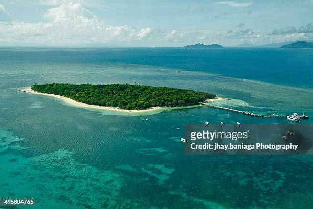 green island - cairns aerial stock pictures, royalty-free photos & images