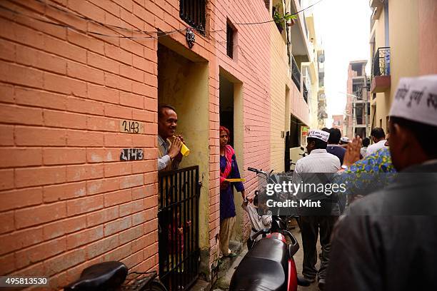 Candidate Gul Panag during an election campaign for Lok Sabha election 2014, on March 27, 2014 in Chandigarh, India.