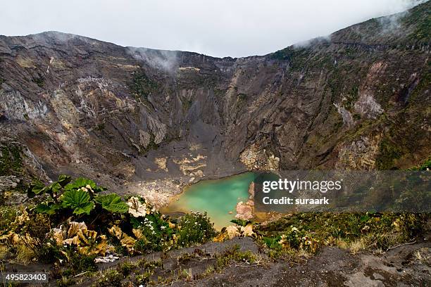 diego de la haya crater irazu volcano, costa rica. - costa diego stock pictures, royalty-free photos & images