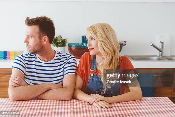 conflict between man and woman - angry boyfriend stock pictures, royalty-free photos & images