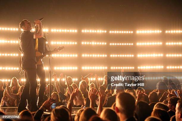Sam Hunt performs during the 49th annual CMA Awards at the Bridgestone Arena on November 4, 2015 in Nashville, Tennessee.
