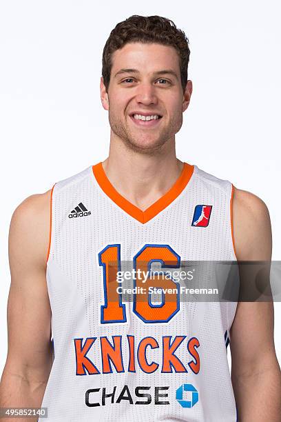 Greenburg, NY Jimmer Fredette of the Westchester Knicks poses for a head shot during the NBA Development League media day on November 4, 2014 at the...