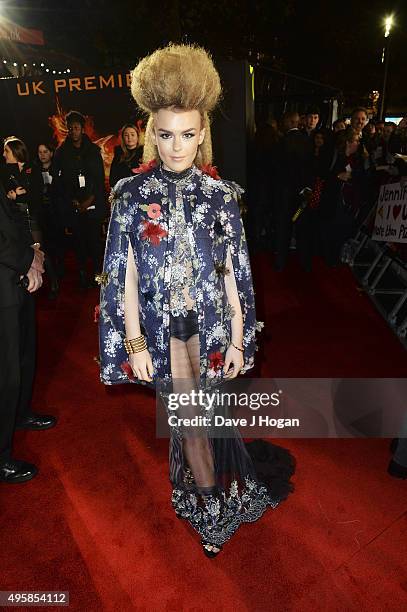 Tallia Storm attends The Hunger Games: Mockingjay Part 2 - UK Premiere at Odeon Leicester Square on November 5, 2015 in London, England.