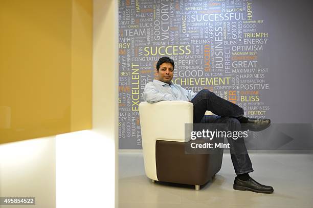 Amit Agarwal Vice President and Country Manager for Amazon India poses for a profile shoot during an interview at his office on February 20, 2014 in...