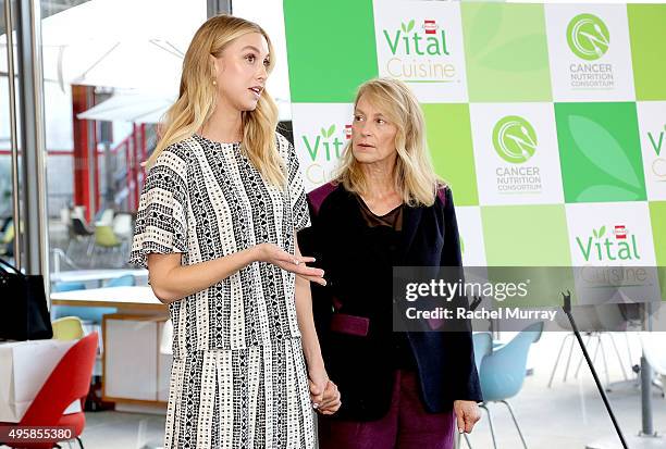 Whitney Port and mother Vicki Port speak during The Cancer Nutrition Consortium celebration launch of Hormel Vital Cuisine products hosted by Whitney...