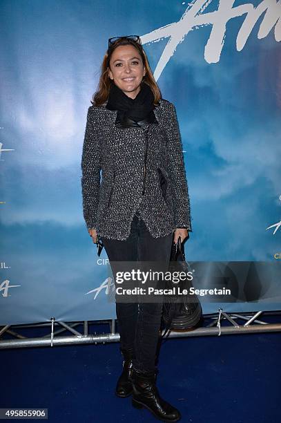 Sandrine Quetier attends a photocall prior to the "Amaluna" show from Cirque Du Soleil at Parc de Bagatelle on November 5, 2015 in Paris, France.