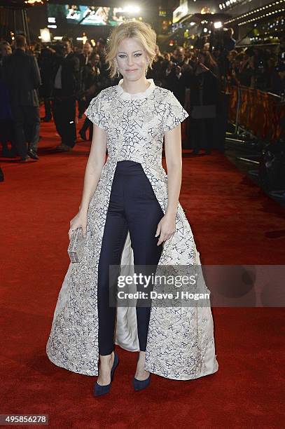 Elizabeth Banks attends The Hunger Games: Mockingjay Part 2 - UK Premiere at Odeon Leicester Square on November 5, 2015 in London, England.