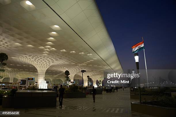 New Terminal 2 at Chhatrapati Shivaji International Airport on January 10, 2014 in Mumbai, India.