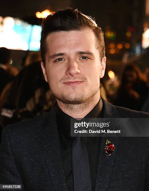 Josh Hutcherson attends the UK Premiere of "The Hunger Games: Mockingjay Part 2" at Odeon Leicester Square on November 5, 2015 in London, England.