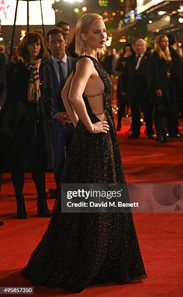 Jennifer Lawrence attends the UK Premiere of "The Hunger Games: Mockingjay Part 2" at Odeon Leicester Square on November 5, 2015 in London, England.