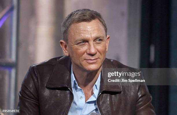 Actor Daniel Craig attends AOL BUILD Series Presents: "Spectre" at AOL Studios In New York on November 5, 2015 in New York City.
