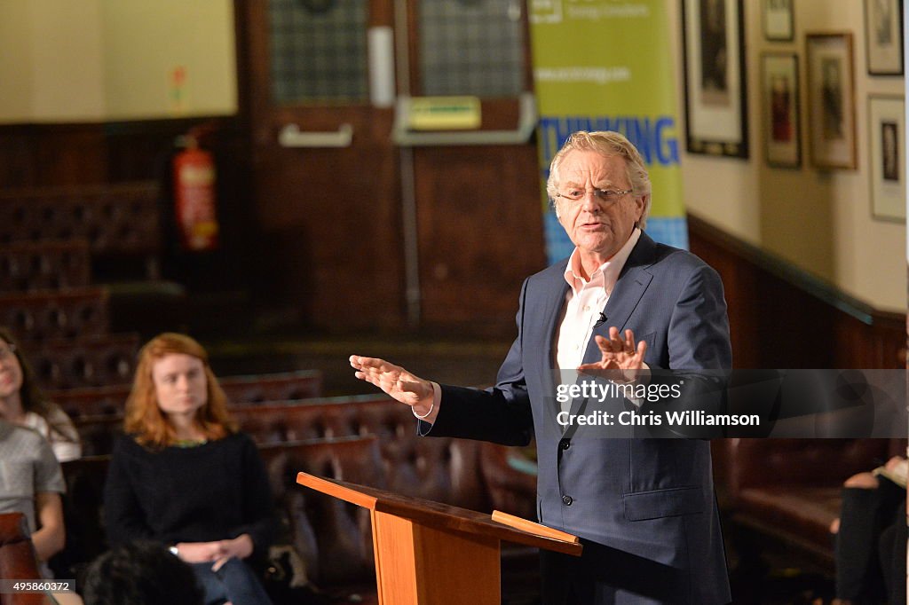 Jerry Springer Speaks At The Cambridge Union