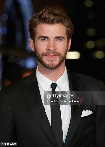 Actor Liam Hemsworth attends "The Hunger Games: Mockingjay Part 2" UK Premiere at the Odeon Leicester Square on November 5, 2015 in London, England.