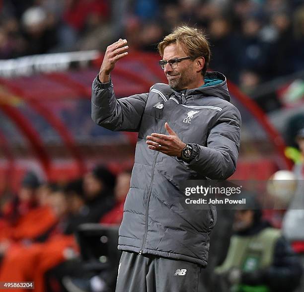 Jurgen Klopp manager of Liverpool during the UEFA Europa League match between FC Rubin Kazan and Liverpool FC on November 5, 2015 in Kazan, Russia.