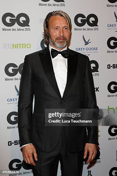 Mads Mikkelsen arrives at the GQ Men of the year Award 2015 at Komische Oper on November 5, 2015 in Berlin, Germany.
