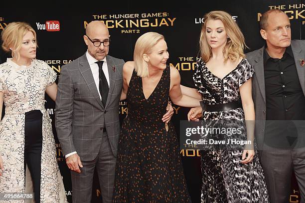 Attends The Hunger Games: Mockingjay Part 2 - UK Premiere at Odeon Leicester Square on November 5, 2015 in London, England.