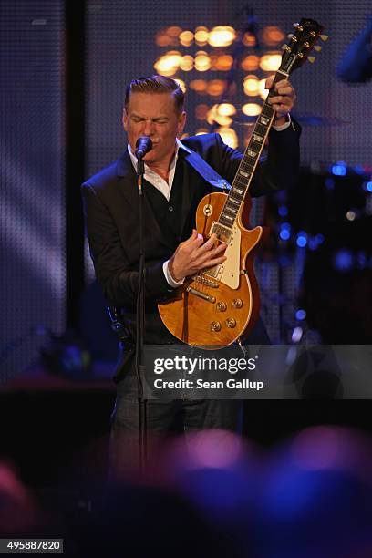 Bryan Adams is seen on stage at the GQ Men of the year Award 2015 show at Komische Oper on November 5, 2015 in Berlin, Germany.