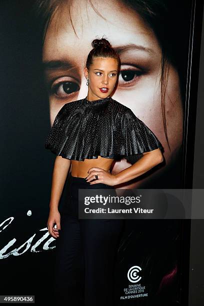 Actress Adele Exarchopoulos attends "les Anarchistes" Paris Premiere at UGC Cine Cite Bercy on November 5, 2015 in Paris, France.