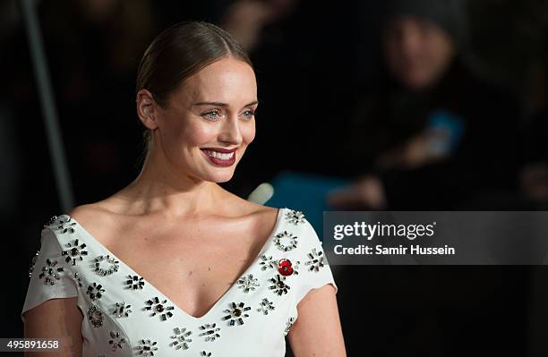 Laura Haddock attends The Hunger Games: Mockingjay Part 2 - UK Premiere at Odeon Leicester Square on November 5, 2015 in London, England.