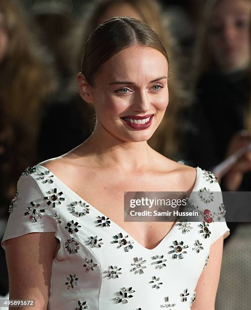 Laura Haddock attends The Hunger Games: Mockingjay Part 2 - UK Premiere at Odeon Leicester Square on November 5, 2015 in London, England.