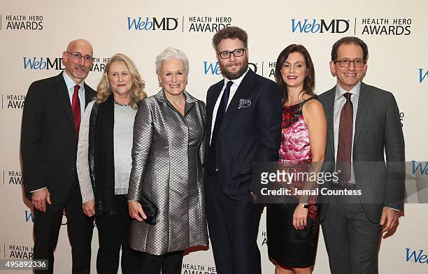 President, WebMD Steve Zatz, Presenter Jessie Close, Honoree Actress Glenn Close, Presenter, Actor Seth Rogen, Editor-in-Chief, WebMD Kristy Hammam...