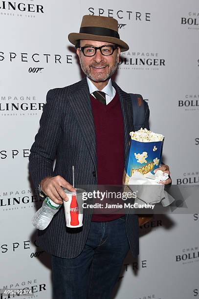 Actor Fisher Stevens attends the "Spectre" pre-release screening hosted by Champagne Bollinger and The Cinema Society at the IFC Center on November...