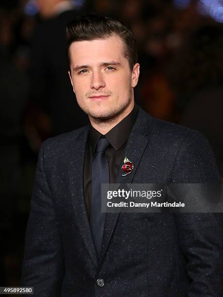 Josh Hutcherson attends "The Hunger Games: Mockingjay Part 2" UK premiere at Odeon Leicester Square on November 5, 2015 in London, England.