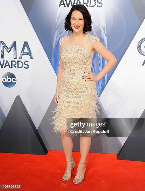 Singer Katie Armiger attends the 49th annual CMA Awards at the Bridgestone Arena on November 4, 2015 in Nashville, Tennessee.