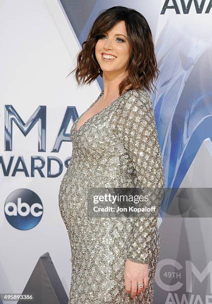 Singer Shawna Thompson of Thompson Square attends the 49th annual CMA Awards at the Bridgestone Arena on November 4, 2015 in Nashville, Tennessee.