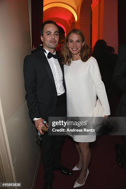 Nikolai Kinski and Nadeshda Brennicke attend the GQ Men of the year Award 2015 after show party at Komische Oper on November 5, 2015 in Berlin,...