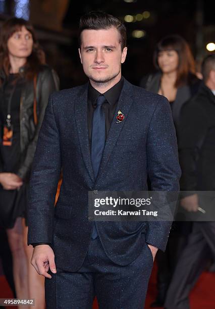 Josh Hutcherson attends The Hunger Games: Mockingjay Part 2 - UK Premiere at Odeon Leicester Square on November 5, 2015 in London, England.