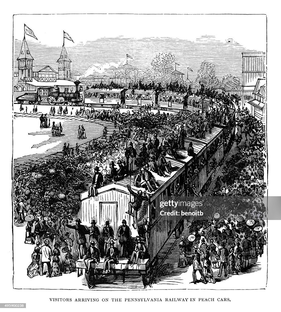Visitors Arriving On The Pennsylvania Railway
