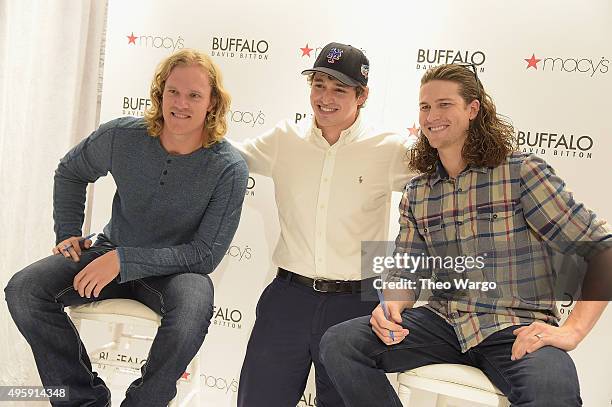 New York baseball players Noah Syndergaard and Jacob deGrom attends as Buffalo David Bitton celebrates New Men's Shop with New York baseball players...