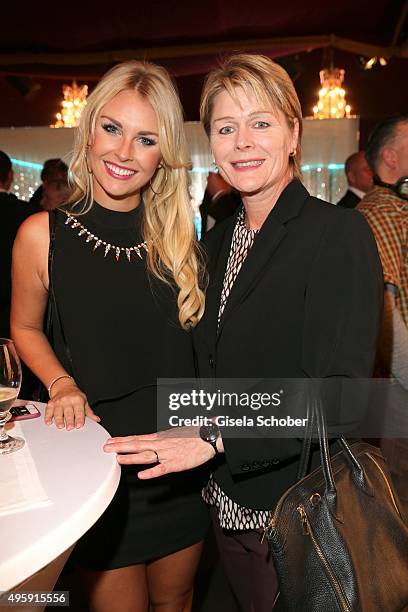 Denise Cotte and her mother Anke Cotte during the VIP premiere of Schubecks Teatro's program 'Herzstuecke' at Spiegelzelt on November 5, 2015 in...