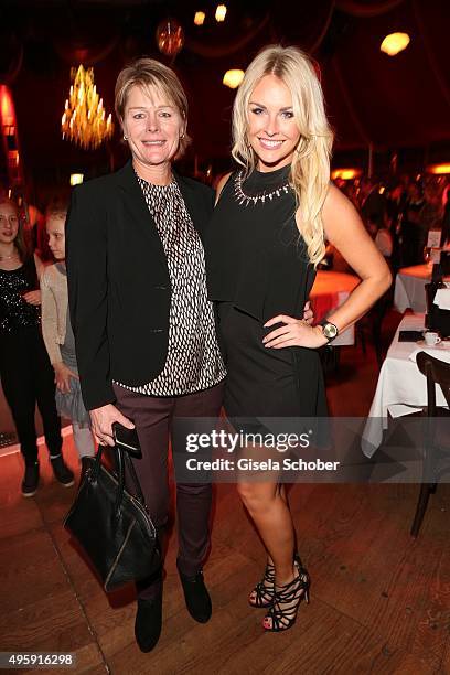 Denise Cotte and her mother Anke Cotte during the VIP premiere of Schubecks Teatro's program 'Herzstuecke' at Spiegelzelt on November 5, 2015 in...