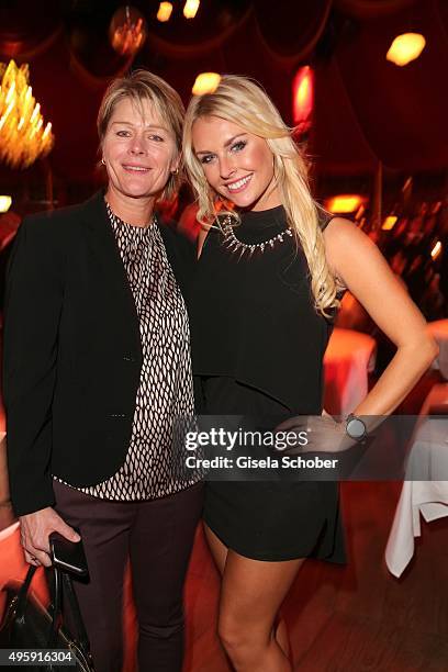 Denise Cotte and her mother Anke Cotte during the VIP premiere of Schubecks Teatro's program 'Herzstuecke' at Spiegelzelt on November 5, 2015 in...