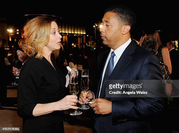 Foundation Board Members Sharon Lawrence and David White attend the Screen Actors Guild Foundation 30th Anniversary Celebration at Wallis Annenberg...
